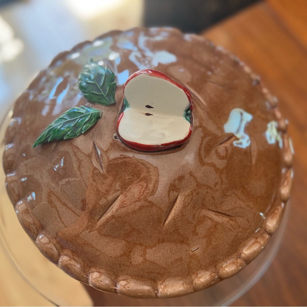 VTG Apple Pie Plate~Pie Keeper~Cottag/GMA Core